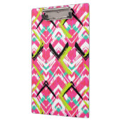 Handtekening Roze Zig Zag Patroon Klembord (Links)