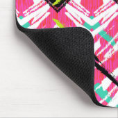 Handtekening Roze Zig Zag Patroon Muismat (Hoek)