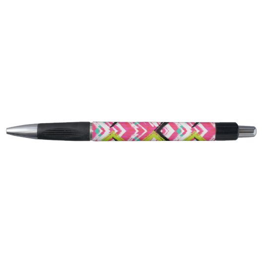 Handtekening Roze Zig Zag Patroon Pen (Voorkant)