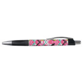 Handtekening Roze Zig Zag Patroon Pen (Bovenkant)