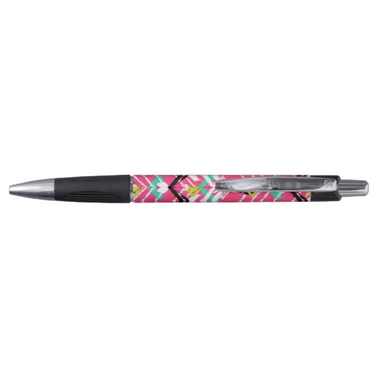Handtekening Roze Zig Zag Patroon Pen (Achterkant)