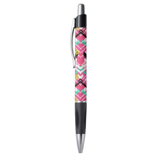 Handtekening Roze Zig Zag Patroon Pen (Top (Verticaal))