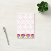 Handtekening Roze Zig Zag Patroon Post-it® Notes (Kantoor)
