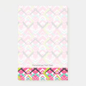 Handtekening Roze Zig Zag Patroon Post-it® Notes (Voorkant)