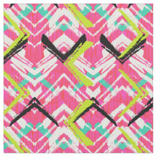 Handtekening Roze Zig Zag Patroon Stof