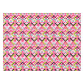 Handtekening Roze Zig Zag Patroon Tafelkleed (Voorkant (Horizontaal))