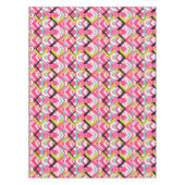 Handtekening Roze Zig Zag Patroon Tafelkleed (Voorkant)