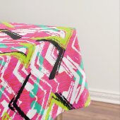 Handtekening Roze Zig Zag Patroon Tafelkleed (Voorbeeld)