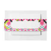 Handtekening Roze Zig Zag Patroon Uitnodigingen Wikkel (Voorkant Voorbeeld)