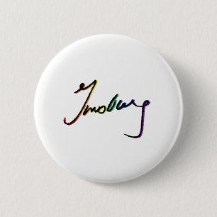 Handtekening Ruth Bader Ginsburg Pride Regenboog - Ronde Button 5,7 Cm