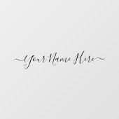 Handtekening schoon eenvoudig naam script bedrijf raamsticker (Vel)