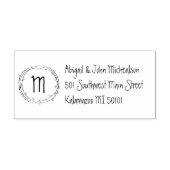 Handtekening Schreep + monogram Naam Adres Stempel (Design)