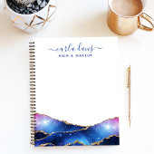 Handtekening Script Agate Galaxy Celestial Stars Notitieboek