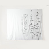 Handtekening Script Bruidsfotohokje Achtergrond Wandkleed (Voorkant (horizontaal))