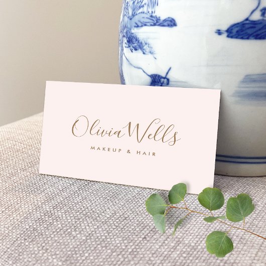 Handtekening Script Eenvoudige lichtroze sociale m Visitekaartje