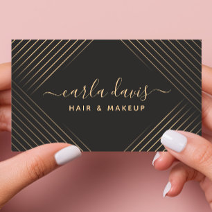 Handtekening Script Geometrische Lijnen Zwart En G Visitekaartje