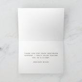 Handtekening Script Glam Glitter Klant Bedankt Kaart (Binnen)
