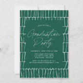 Handtekening Script Groene foto Graduation Party Kaart (Achterkant)