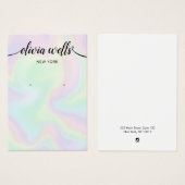 Handtekening Script Holographic Earning Display Ca Visitekaartje (Voorkant /achterkant)