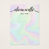 Handtekening Script Holographic Earning Display Ca Visitekaartje (Voorkant)