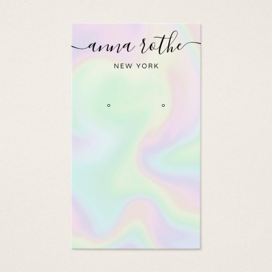 Handtekening Script Holographic Earning Display Ca Visitekaartje (Voorkant)