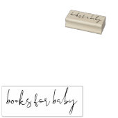 Handtekening Script Lettering Boeken voor baby Rubberstempel (Gestempeld)
