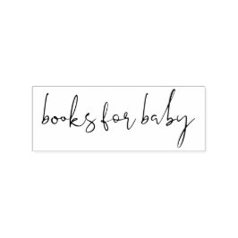 Handtekening Script Lettering Boeken voor baby Rubberstempel