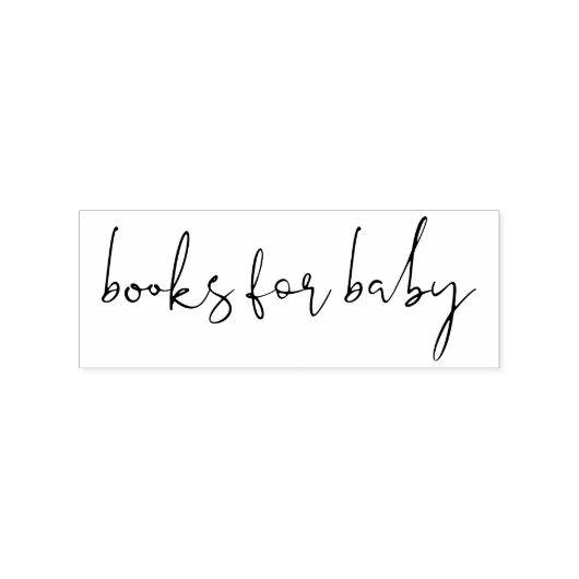Handtekening Script Lettering Boeken voor baby Rubberstempel (Afrduk)