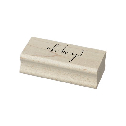 Handtekening Script Lettering Oh Boy Rubberstempel (Stempel)