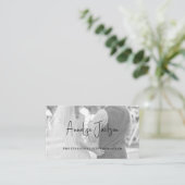 Handtekening script moderne foto van fotograaf visitekaartje (Staand voorkant)