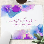 Handtekening Script Paarsblauw Alcoholinkt Muismat