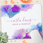 Handtekening Script Paarsblauw Alcoholinkt Muismat