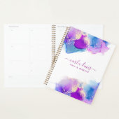 Handtekening Script Paarse Blauwe Alcoholinkt Planner (Display)