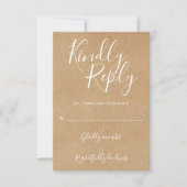 Handtekening Script Rustic Kraft RSVP (Voorkant)