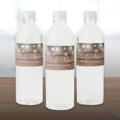 Handtekening Script Rustieke Houten Slingerlichtje Waterfles Etiket