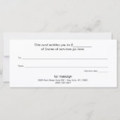 Handtekening Script Salon Spa Cadeaucertificaat (Achterkant)