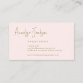 Handtekening script simpele wazige roze goudelegan visitekaartje (Voorkant)