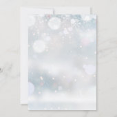 Handtekening Script Sneeuwvlokken Winter bruiloft Kaart (Achterkant)