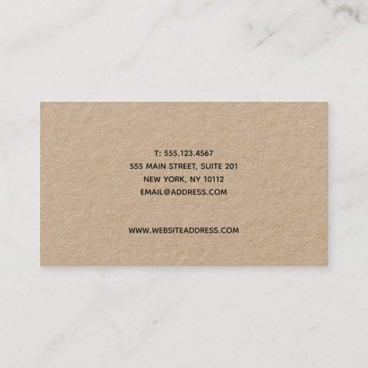 Handtekening Script Social Media Networking Kraft Visitekaartje (Achterkant)