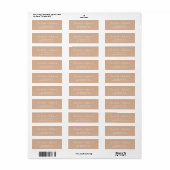 Handtekening Script Tan Taupe Huwelijk Retouradres Etiket (Full Sheet)