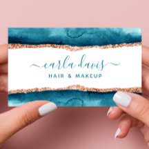 Handtekening Script Turquoise En Goud Waterverf