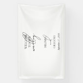 Handtekening Script Welkom Trouwhangend Spandoek (Verticaal)