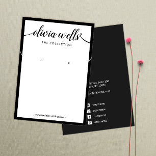 Handtekening Script White Earling Ketting Display Visitekaartje