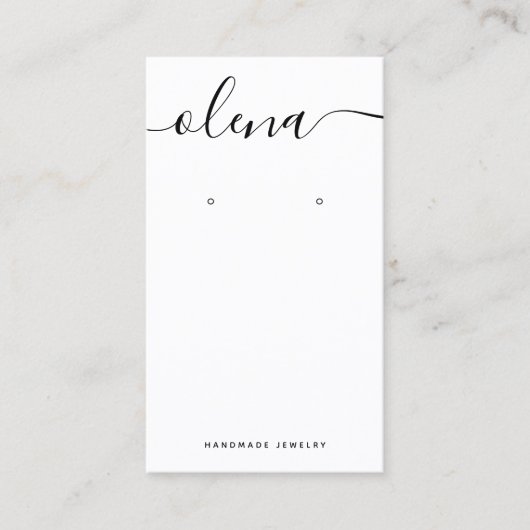 Handtekening Script White Earling Visitekaartje (Voorkant)