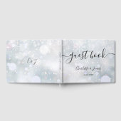 Handtekening Script Winter Sneeuwvlokken Bruiloft Gastenboek (Volledig)