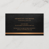 Handtekening script zwart goud visitekaartje (Achterkant)