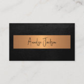 Handtekening script zwart goud visitekaartje (Voorkant)