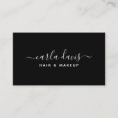 Handtekening Script Zwarte en Witte Calligrafie Visitekaartje (Voorkant)