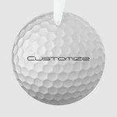 Handtekening Serie Gepersonaliseerde Golfbal Cadea Ornament (voorkant)