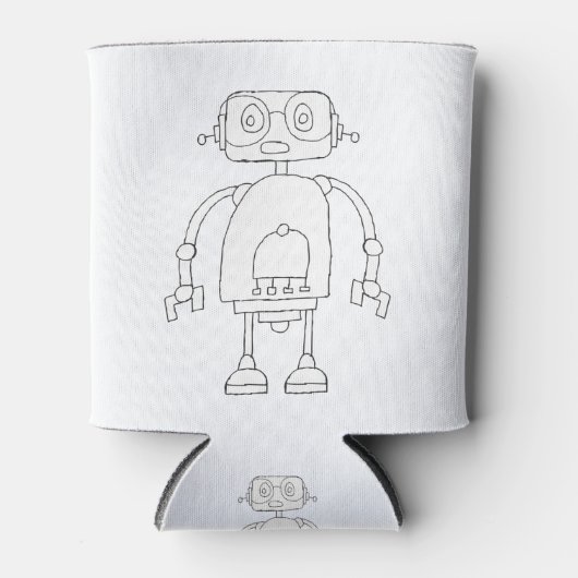 Handtekening Smart Simple Robot Tekening Blikjeskoeler (Voorkant)